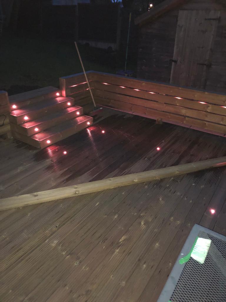 Decked steps with integrated lighting in Manchester