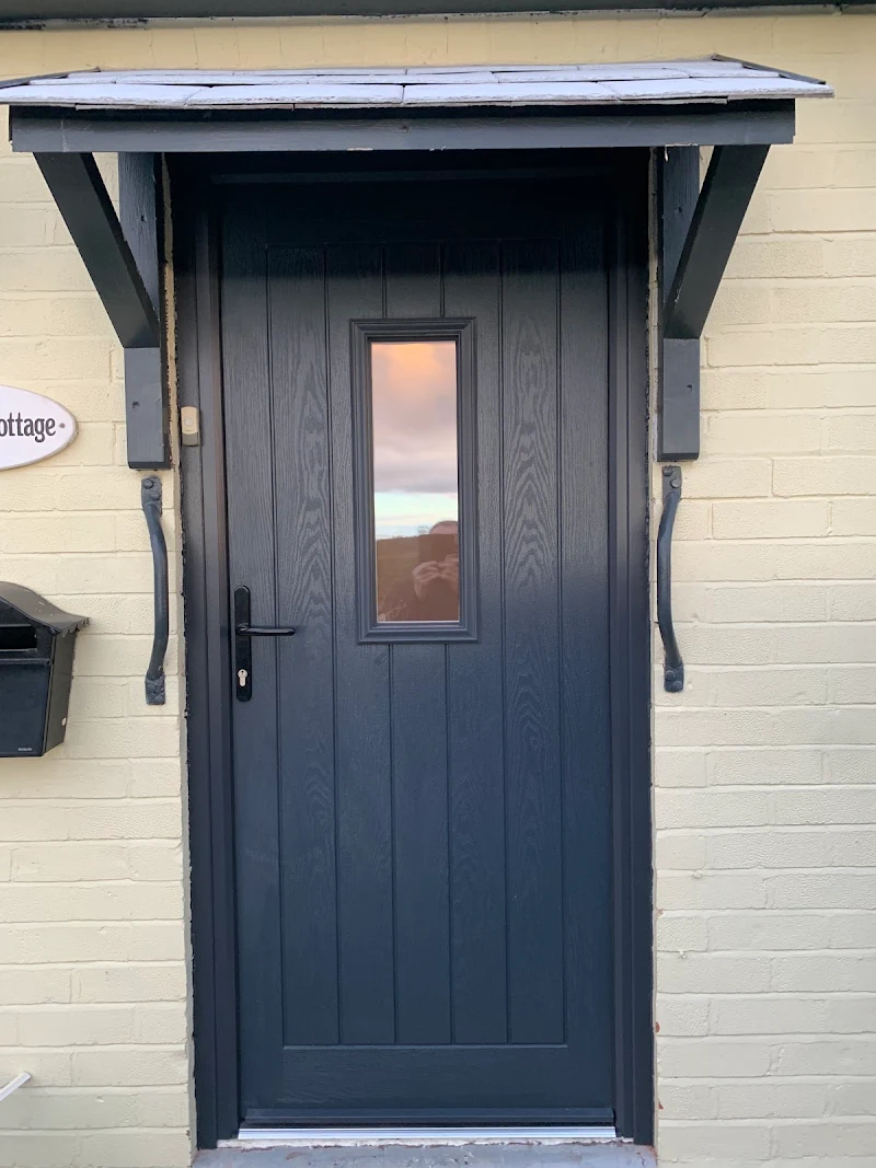 Finished composite front door installation in Cheshire